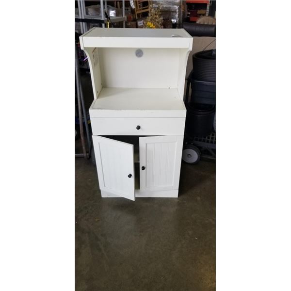 WHITE MICROWAVE STAND