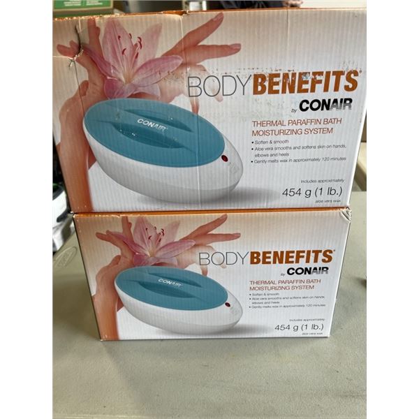 2 CONAIR BODY BENEFITS SPA PARAFFIN SYSTEM