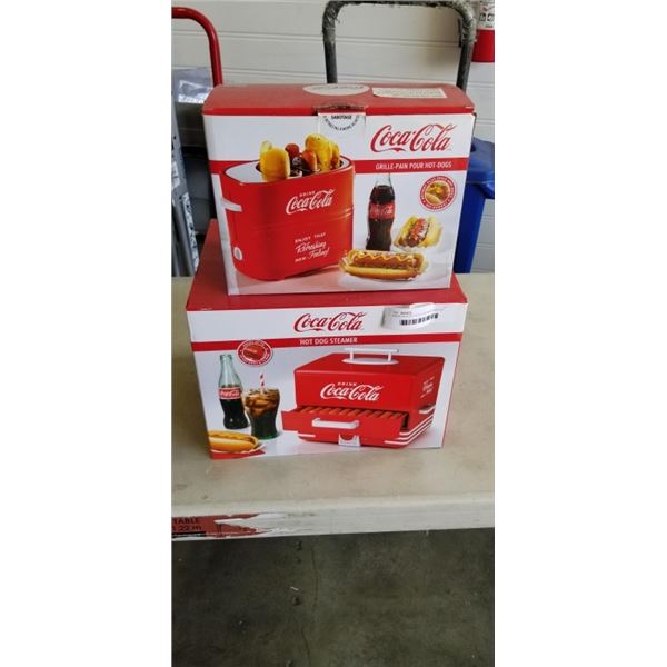 COCA COLA HOT DOG STEAMER AND HOT DOG TOASTER