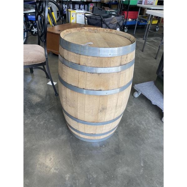 SOLID OAK WHISKEY BARRELL