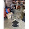 Image 1 : METAL CORNER SHELF W/ GLASS SHELVES