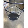 Image 2 : METAL CORNER SHELF W/ GLASS SHELVES