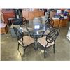 Image 1 : GLASS TOP DINING TABLE W/ 4 CHAIRS