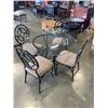 Image 2 : GLASS TOP DINING TABLE W/ 4 CHAIRS