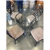 Image 5 : GLASS TOP DINING TABLE W/ 4 CHAIRS