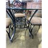 Image 6 : GLASS TOP DINING TABLE W/ 4 CHAIRS