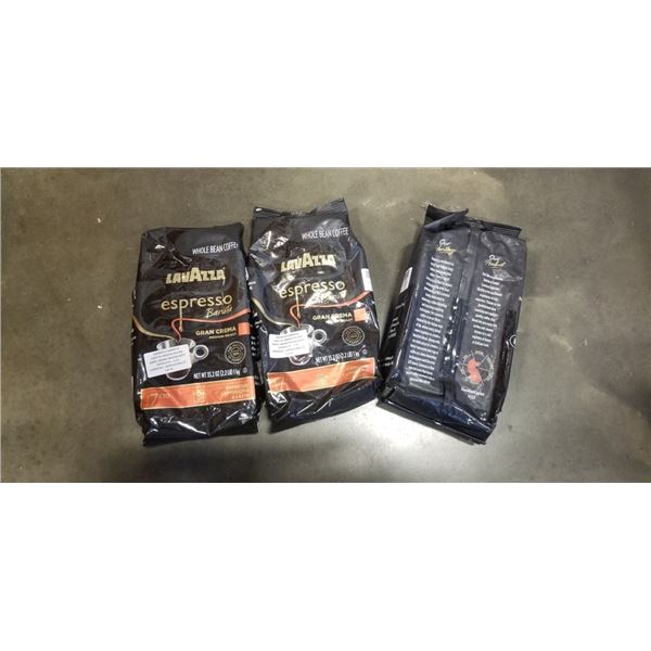 3 BAGS LAVAZZA ESPRESSO BARISTA  GRAN CREMA MEDIUM ROAST (1 KG EACH)