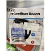 Image 2 : HAMILTON BEACH COMPACT 1L GLASS ELECTRIC KETTLE - TESTED WORKING