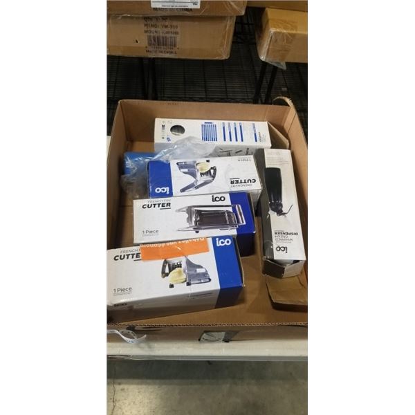 3 ICO FRENCH FRY CUTTERS AND 3 ICO WHIPPED CREAM DISPENSER