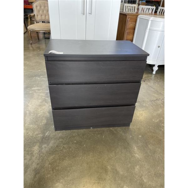 BLACK 3 DRAWER DRESSER