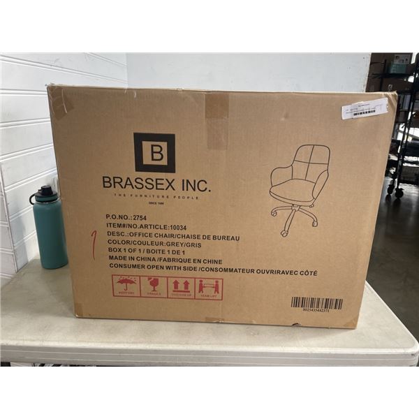 NEW BRASSEX UPHOLSTERED OFFICE CHAIR RETAIL $219