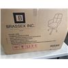 Image 2 : NEW BRASSEX UPHOLSTERED OFFICE CHAIR RETAIL $219