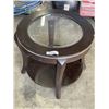 Image 1 : ROUND COFFEE TABLE W/ GLASS INSERT