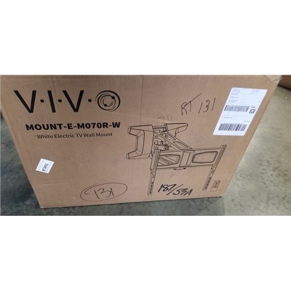VIVO WHITE ELECTRIC TV WALL MOUNT