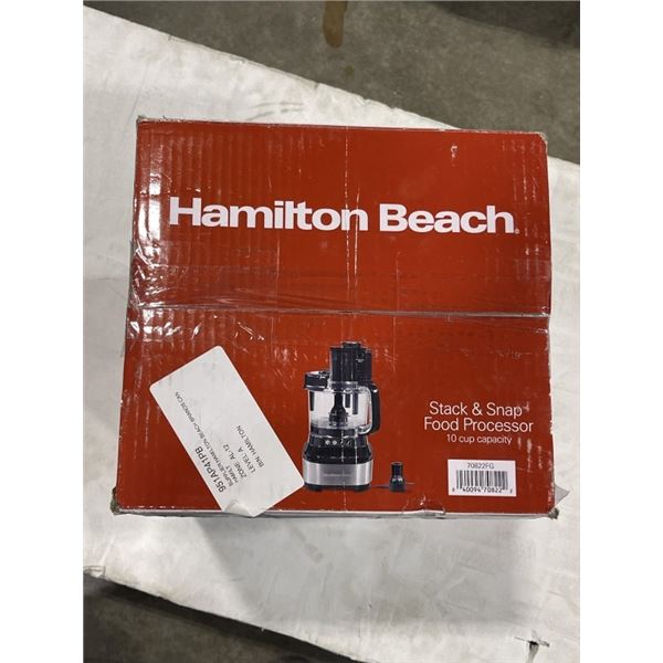 HAMILTON BEACH STACK AND SNAP FOOD PROCESSOR - TESTED WORKING
