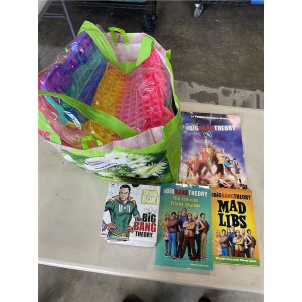 BIG BANG THEORY TRIVIA AND GAME, AND NEW EXTRA LARGE POP SOCKETS