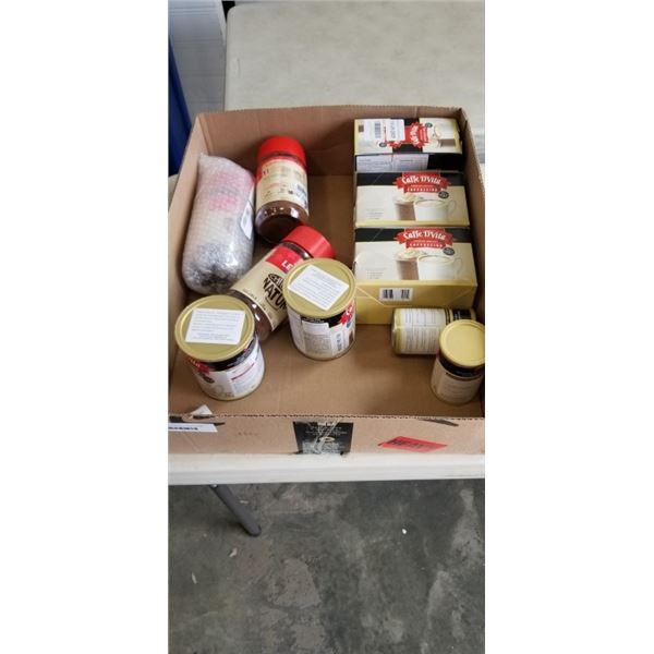 LOT OF CAFFE D'VITA COFFEE INCLUDING 3 INSTANT CAPPUCCINO (340G EACH), 2 CONTAINERS FRENCH VANILLA (