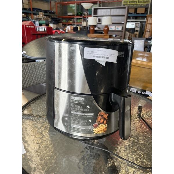 BELLA PRO 8QT SMART CRISP DIGITAL AIR FRYER W/ EVERGOOD CERAMIC - TESTED WORKING, RETAIL $159