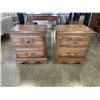 Image 1 : PAIR OF OAK 2 DRAWER NIGHT STANDS
