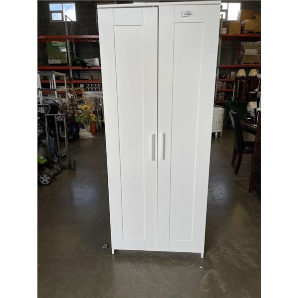 6FT 2 DOOR WHITE WARDROBE