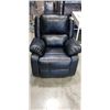 Image 1 : BLACK LEATHER ROCKER RECLINER CHAIR