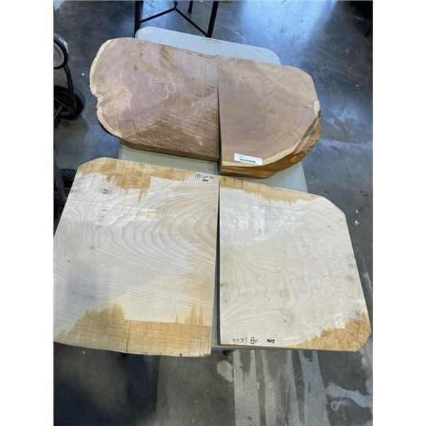 4 SLABS OF WOOD