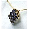 Image 1 : GOLD PLATED STERLING SILVER NATURAL TANZANITE (0.54CT) PENDANT WITH GOLD PLATED STERLING SILVER CHAI