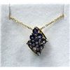 Image 2 : GOLD PLATED STERLING SILVER NATURAL TANZANITE (0.54CT) PENDANT WITH GOLD PLATED STERLING SILVER CHAI