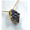 Image 3 : GOLD PLATED STERLING SILVER NATURAL TANZANITE (0.54CT) PENDANT WITH GOLD PLATED STERLING SILVER CHAI