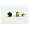 Image 3 : 10KT YELLOW GOLD NATURAL PERIDOT EARRINGS, RETAIL $450.00. PERIDOT IS THE BIRTHSTONE FOR AUGUST.