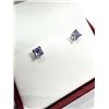 Image 2 : 14KT YELLOW GOLD NATURAL TANZANITE (0.32CT) EARRINGS, W/A $600.00. TANZANITE IS THE BIRTHSTONE FOR D