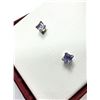 Image 3 : 14KT YELLOW GOLD NATURAL TANZANITE (0.32CT) EARRINGS, W/A $600.00. TANZANITE IS THE BIRTHSTONE FOR D