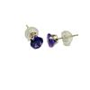Image 3 : 14KT YELLOW GOLD NATURAL AMETHYST EARRINGS, RETAIL $350.00. AMETHYST IS THE BIRTHSTONE FOR FEBRUARY.