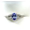 Image 3 : STERLING SILVER NATURAL TANZANITE (0.58CT) RING, SIZE 6.75, W/A $650.00. TANZANITE IS THE BIRTHSTONE