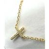 Image 2 : GOLD PLATED STERLING SILVER CZ CROSS NECKLACE, RETAIL $250.00.