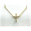 Image 3 : GOLD PLATED STERLING SILVER CZ CROSS NECKLACE, RETAIL $250.00.