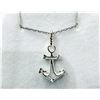 Image 2 : STERLING SILVER PLAIN ANCHOR PENDANT WITH STERLING SILVER CHAIN, RETAIL $300.00.