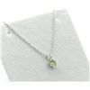 Image 2 : STERLING SILVER NATURAL PERIDOT PENDANT WITH STERLING SILVER CHAIN, RETAIL $300.00. PERIDOT IS THE B