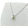 Image 3 : STERLING SILVER NATURAL PERIDOT PENDANT WITH STERLING SILVER CHAIN, RETAIL $300.00. PERIDOT IS THE B