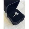 Image 2 : NEW S925 2.0CT PEAR CUT SIMULATED DIAMOND (CZ) TWIST RING, SIZE 9 MOUNTED IN 925 STERLING SILVER W/ 