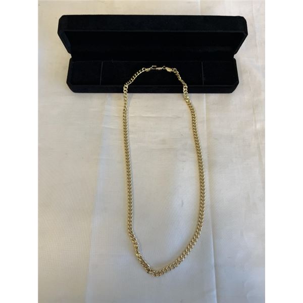 NEW 14K GOLD PLATED CUBAN LINK NECKLACE 24" LONG