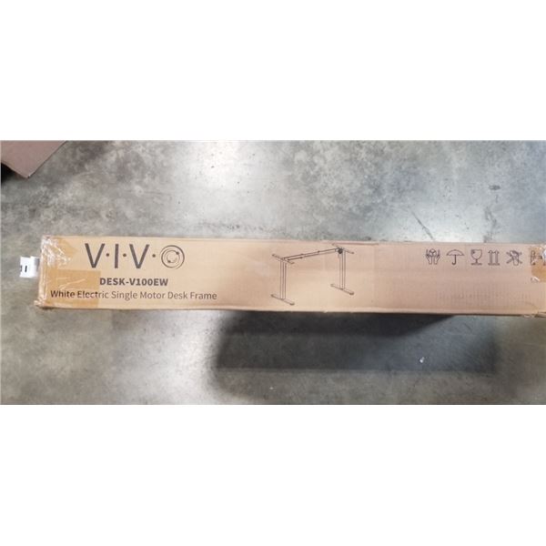 VIVO WHITE ELECTRIC SINGLE MOTOR DESK FRAME