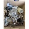 Image 3 : BOX OF SILVERWARE AND SILVER PLATE SERVING ITEMS