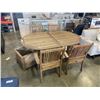 Image 1 : TEAK BOSQUEMA PATIO TABLE WITH 4 CHAIRS AND MATCHING PLANTER BOX