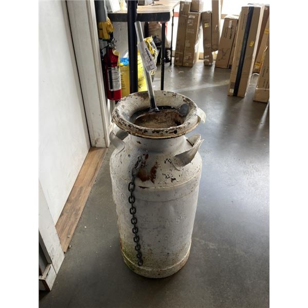LARGE WHITE MILK CAN