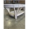 Image 3 : RATTAN GLASS TOP COFFEE TABLE