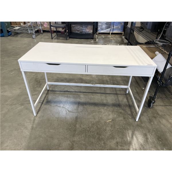 WHITE 2 DRAWER IKEA DESK