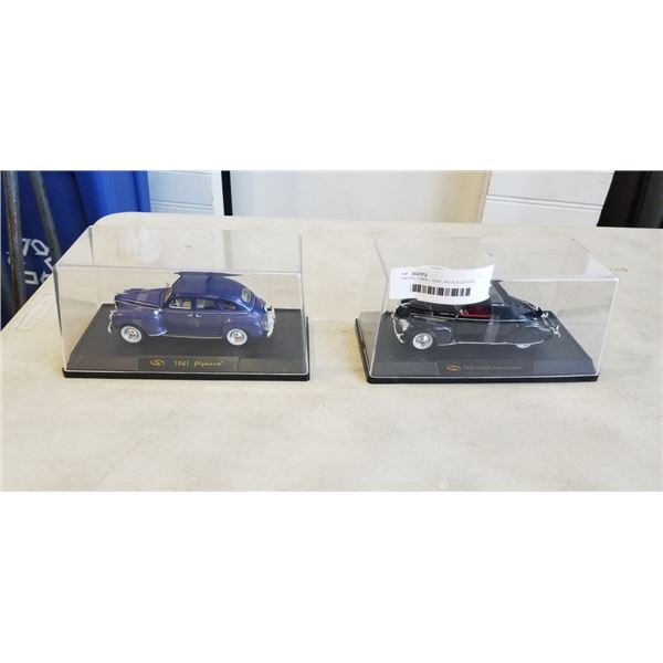 2 MODEL CARS - 1939 LINCOLN ZEPHYR CONVERTIBLE AND 1941 PLYMOUTH