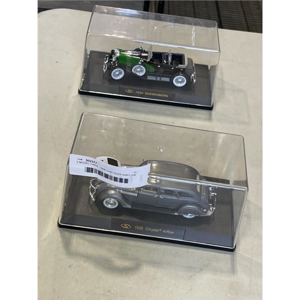 2 MODEL CARS - 1936 CHRYSLER AIRFLOW AND 1934 DUESENBERG