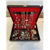 Image 1 : JEWELRY CASE W/ LOTS OF MISC CONTENTS